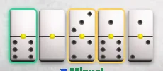 Ta main avec les dominos jouables marqués